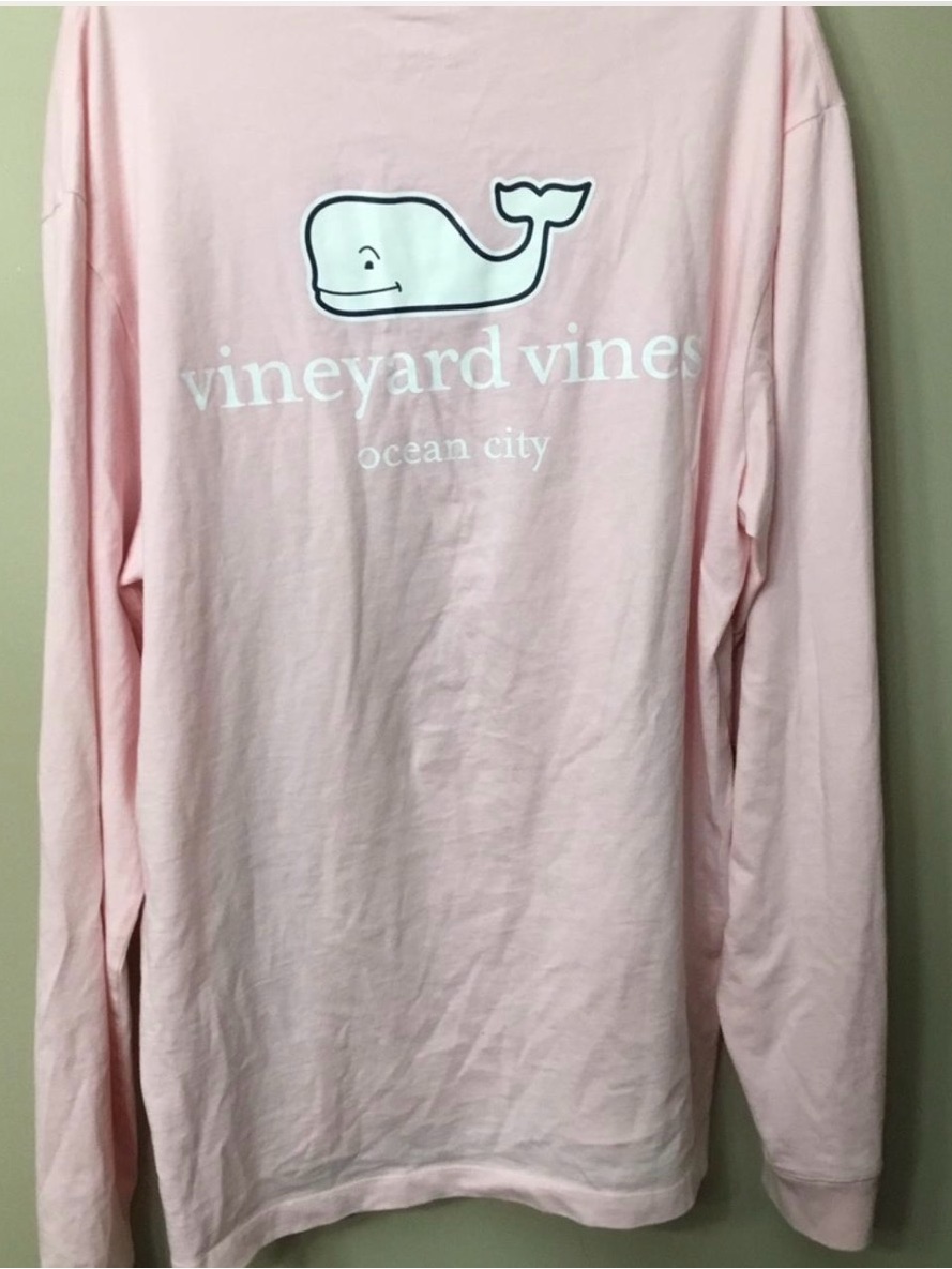 Rare Vineyard Vines Pastel Pink Long Sleeve Top